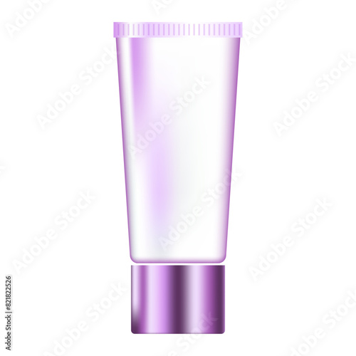 Cream Cosmetic Blank Tube illustration