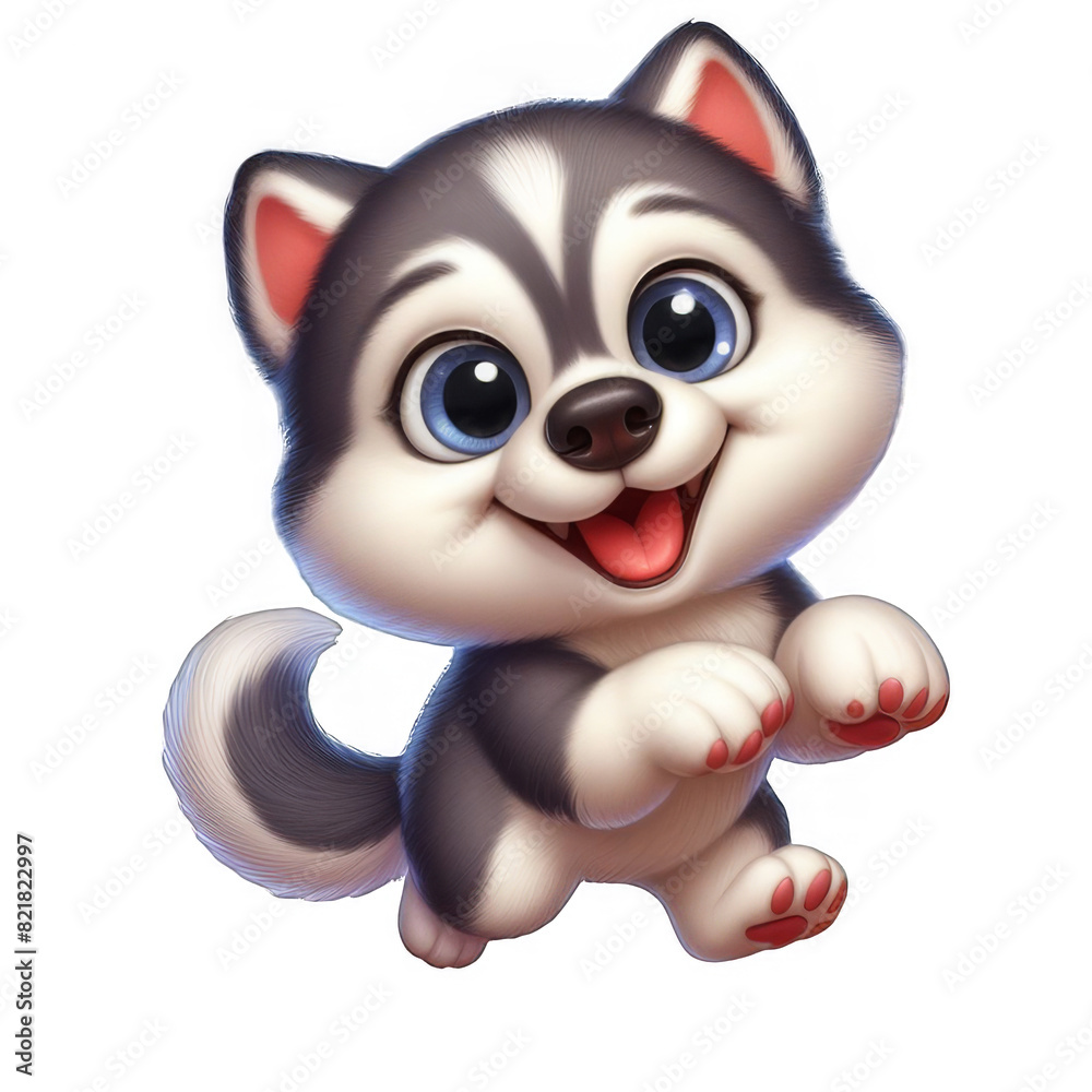 Funny and playful husky or pet dog is playing and jumping and looks happy isolated on transparent background. Little husky dog pretending. Cute and happy crazy dog head smiling on transparent png Funny and playful husky or pet dog is playing and jumping and looks happy isolated on transparent background. Little husky dog pretending. Cute and happy crazy dog head smiling on transparent png