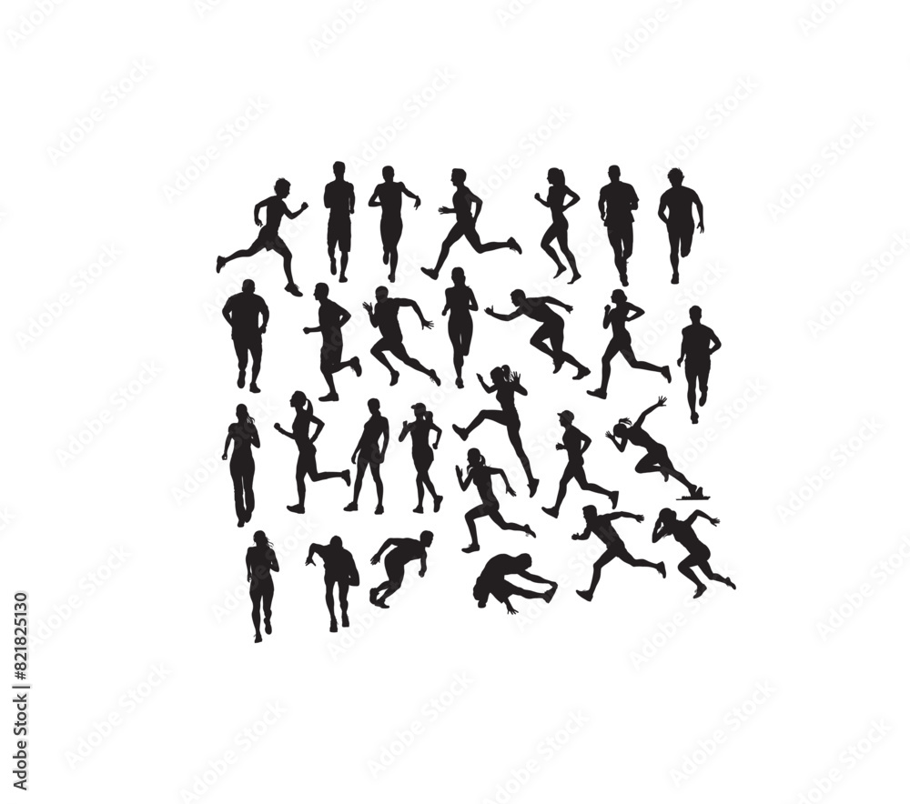 Sport Activity Silhouettes, art vector design