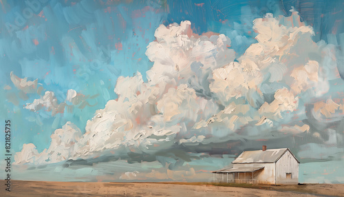 Rustic Barn Under Expansive Sky