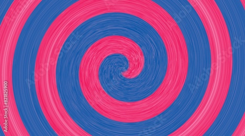 Pink and blue twirl twist paint brush. Abstract background pattern. Banner.