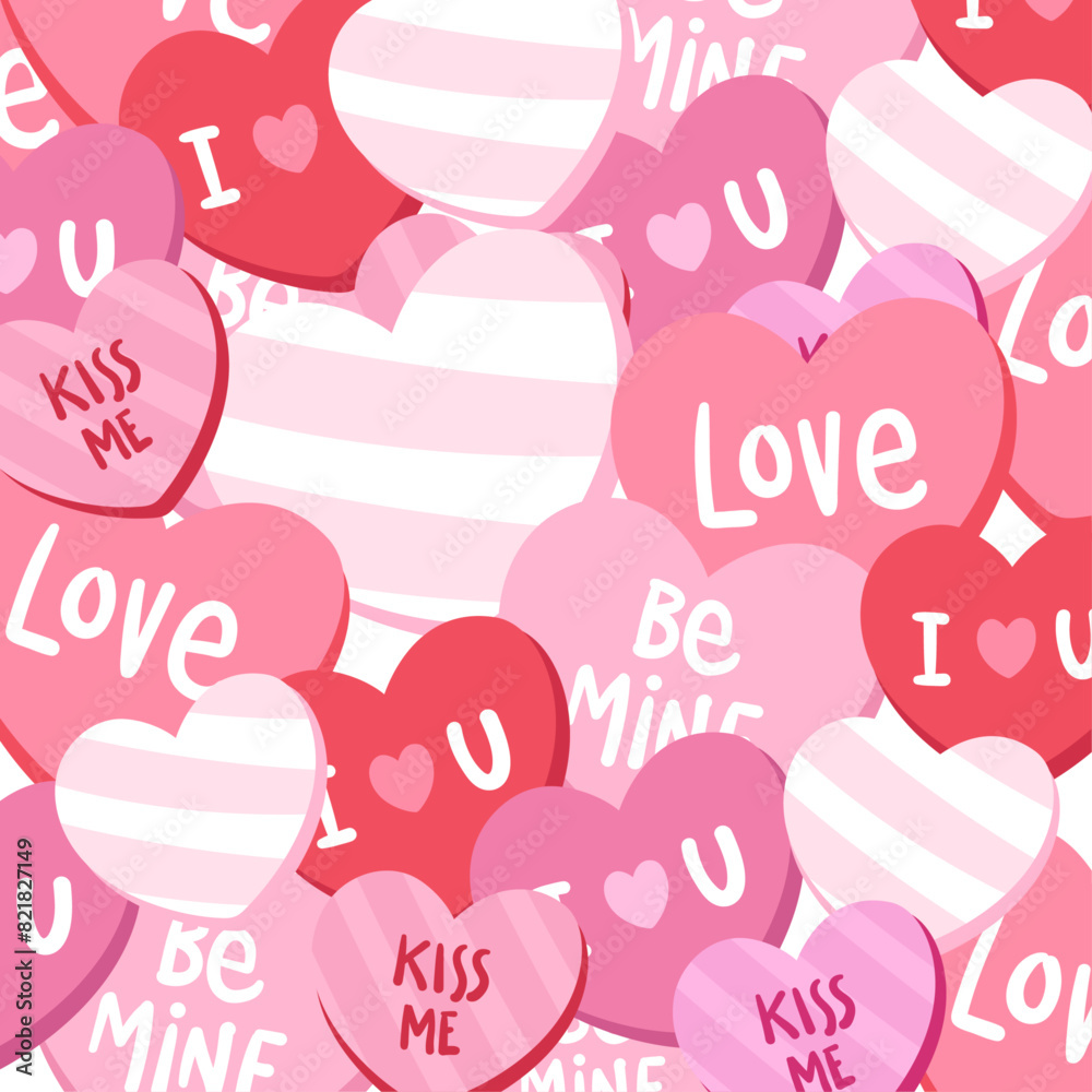 Hand drawn flat design conversation hearts Hand drawn flat design conversation hearts