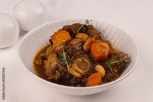 Valokuva Jamaican Oxtail Stew with Butter Bean.