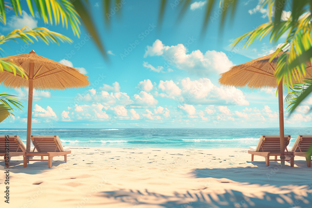Fototapeta premium Beautiful summer beach