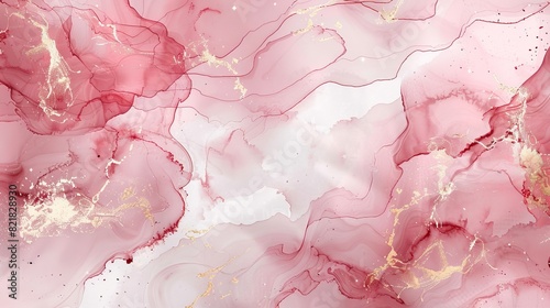 Liquid watercolor background with marble dusty rose blush and gold lines. Royal pink taupe alcohol ink drawing effect to use for obituaries, menus, invitations, corporate flyers, posters, and photo
