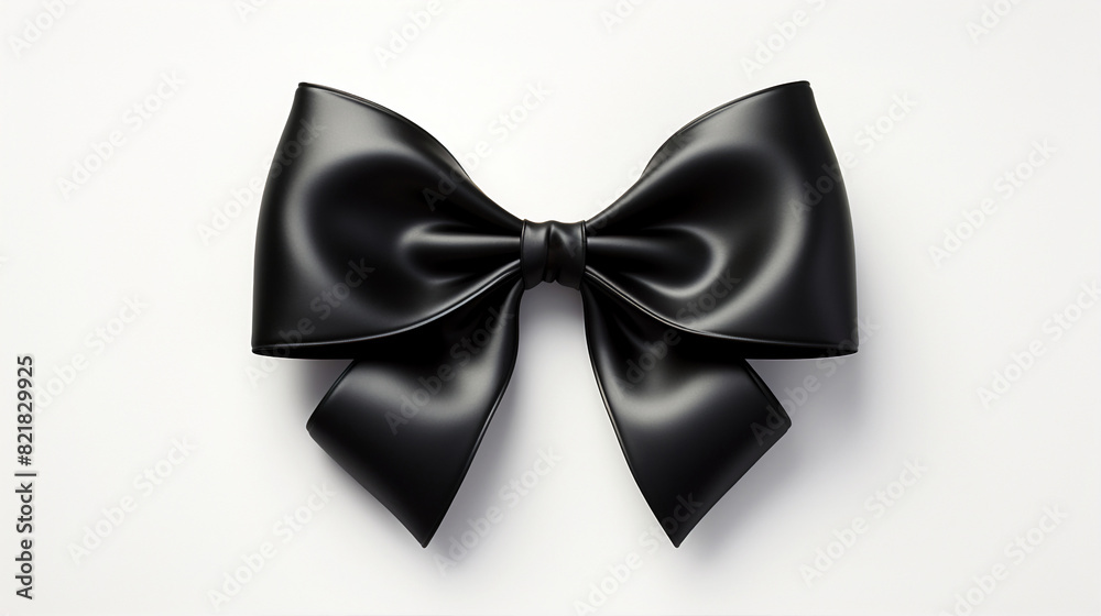 Beautiful bow made of silk ribbon. Generative AI Beautiful bow made of silk ribbon. Generative AI