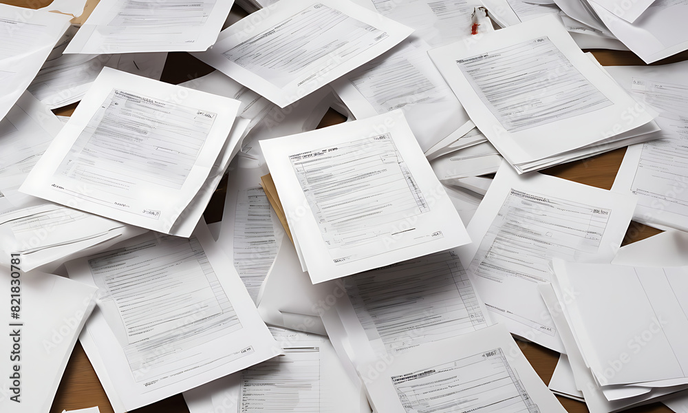 Obraz premium Abstract image of bundle of exam result paper of the students, exam papers 
