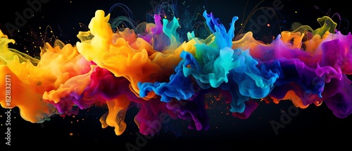 colorful splattering paint hd wallpaper