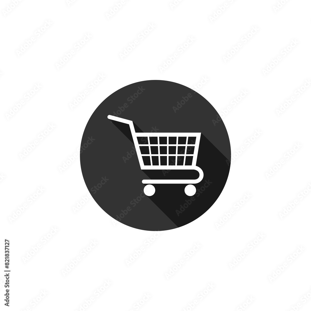 Shopping cart, button icon isolated on transparent background Shopping cart, button icon isolated on transparent background
