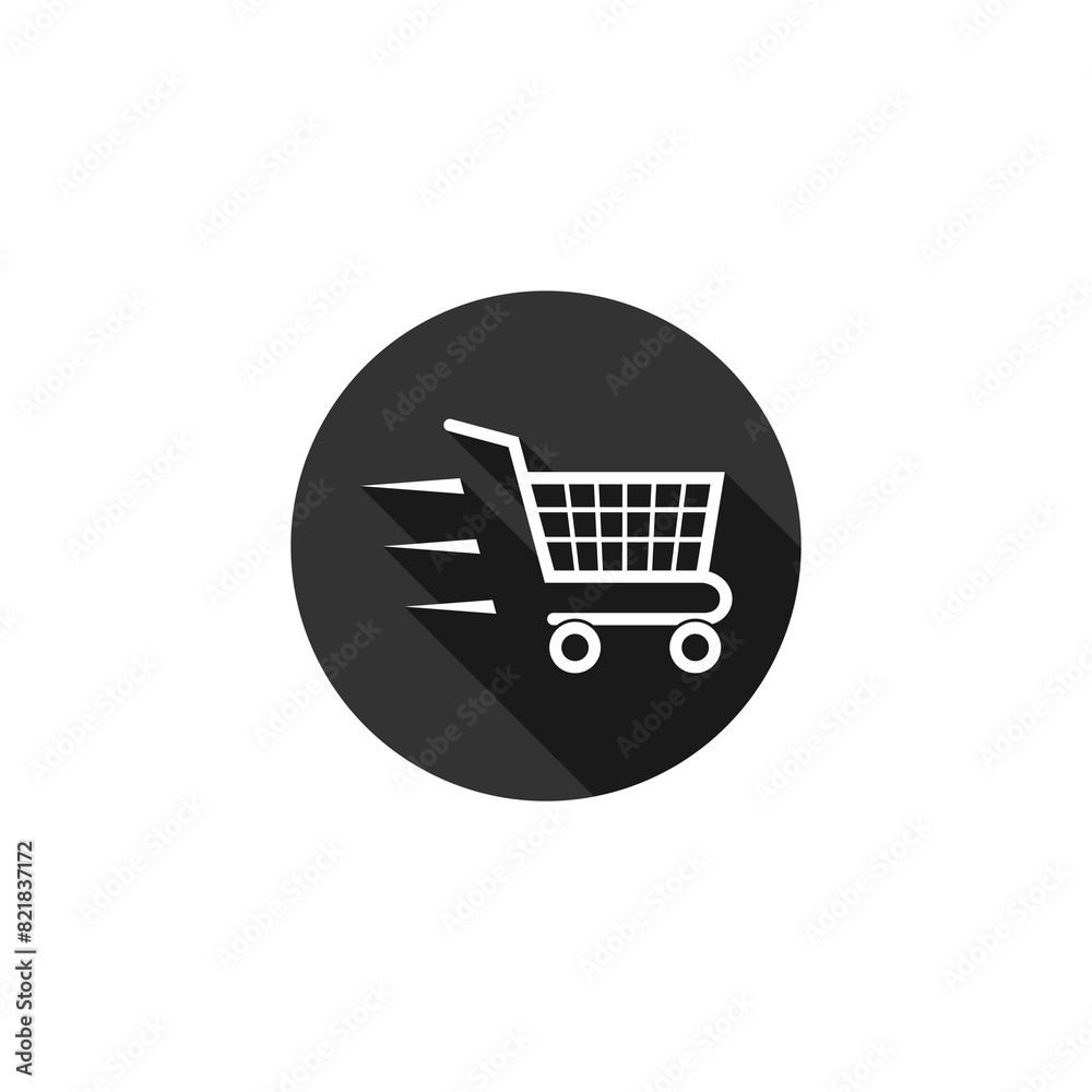 Shopping cart, button icon isolated on transparent background Shopping cart, button icon isolated on transparent background
