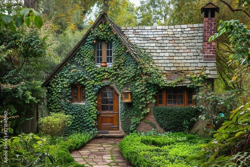 A Cozy Cottage Wrapped in Greenery