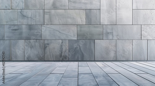 Urban Chic Parapet Wall in Slate Gray with Concrete Texture and Contemporary Form