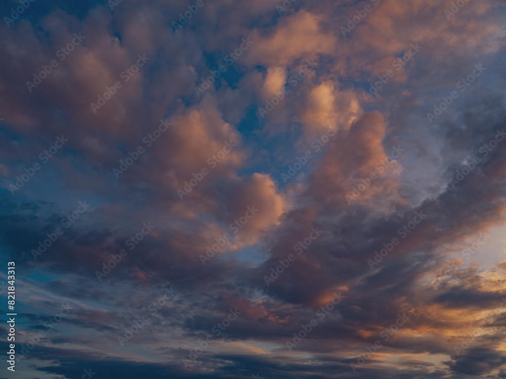 colorful sunset clouds. nature background