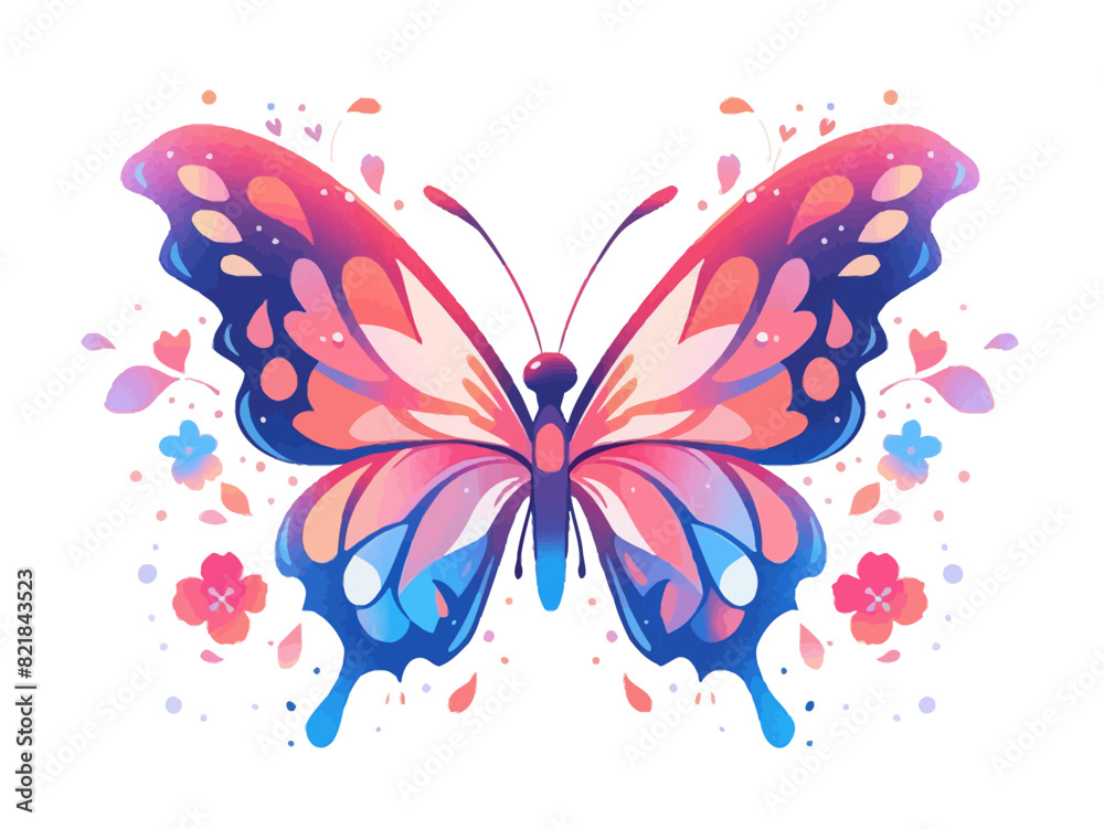 Colorful Abstract Butterfly Illustration Colorful Abstract Butterfly Illustration