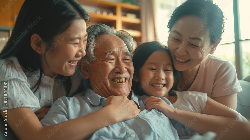 Happy asian family. Happy asian family.