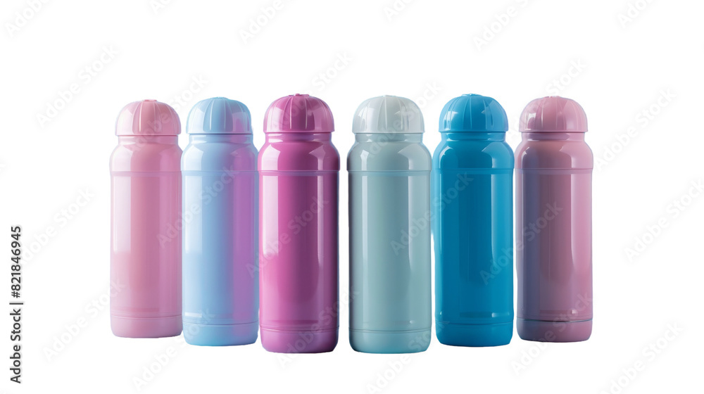 Rainbow Bottles Standing Side by Side Rainbow Bottles Standing Side by Side