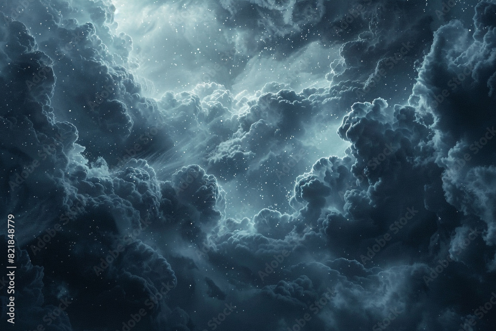 Storm flash over the night sky Concept on topic weather, cataclysms, hurricane, Typhoon, tornado, storm, ia generated 