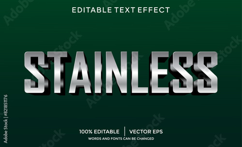 stainless 3D text effect template