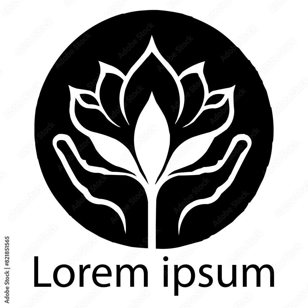A black simple spa logo on white background A black simple spa logo on white background