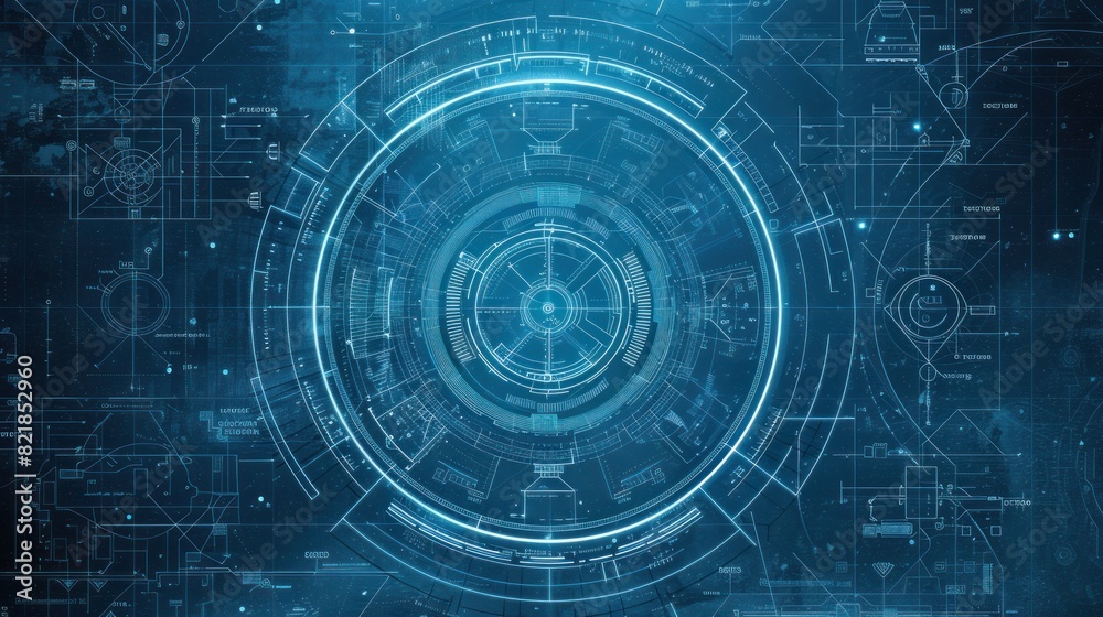 abstract background futuristic glowing circular device