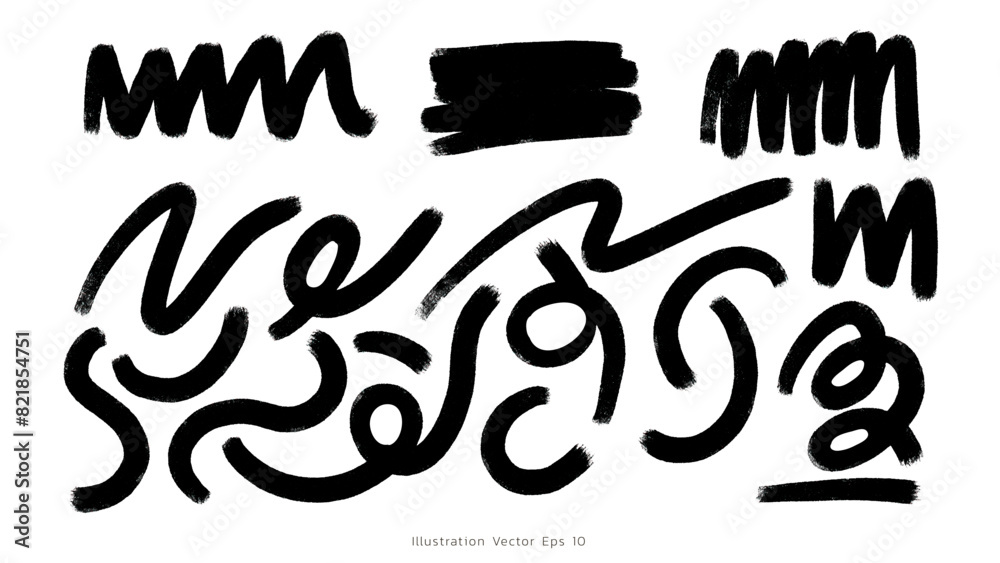 line art style ,Hand drawn design elements , Flat Modern design ...