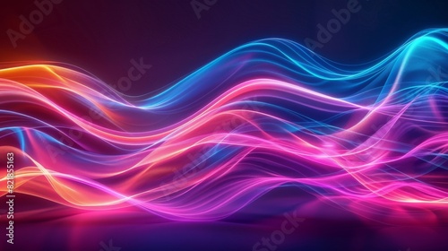 Vibrant Undulating Waves with Glowing Pink and Blue Highlights in a Surreal Digital Landscape   © Stefan