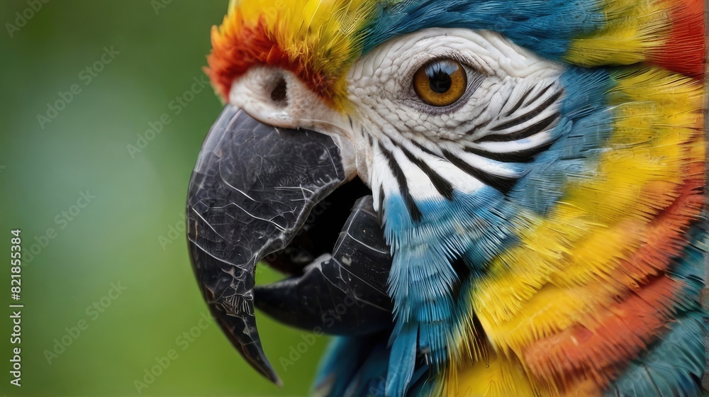 Close-up of a blue and yellow macaw Close-up of a blue and yellow macaw