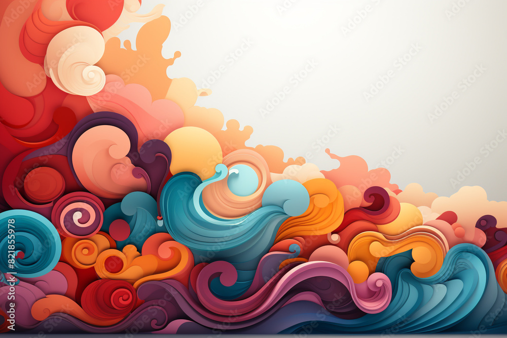 Colorful swirl illustration