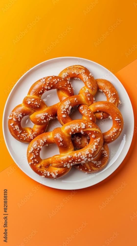 American soft pretzel pastry snack dessert story background American soft pretzel pastry snack dessert story background