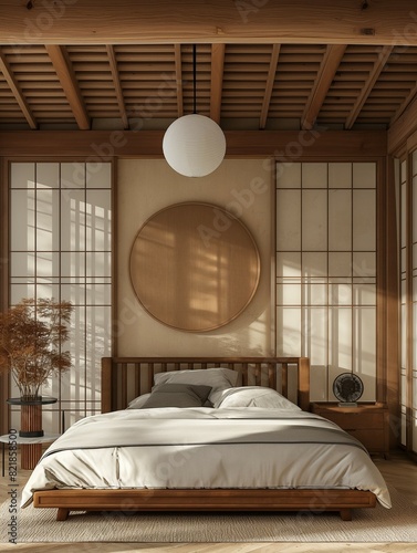 modern and oriental hanok bedroom home interior