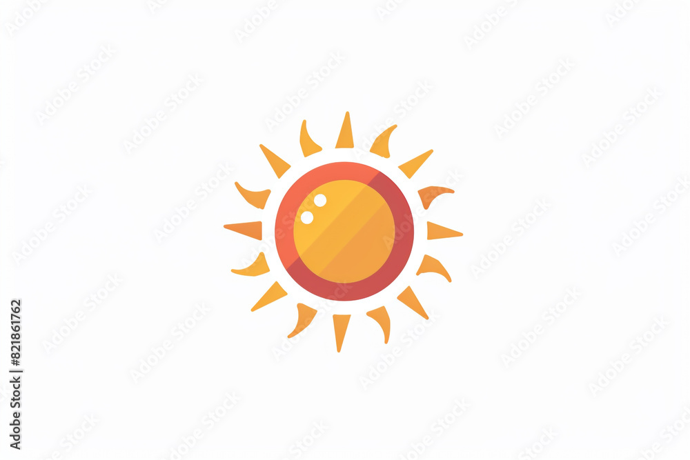 Fototapeta premium Sun, Sunny, Weather icon, simple vector svg illustration, isolated on white background 