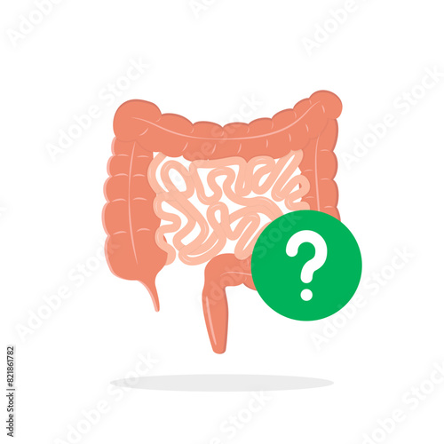 research of intestinal tract cartoon icon