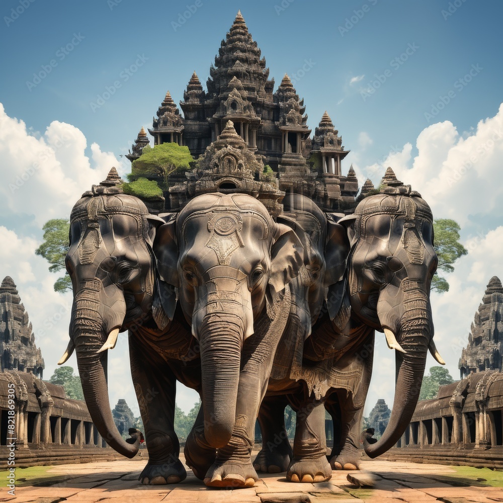 Fototapeta premium elephant in the temple