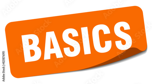 basics sticker. basics label