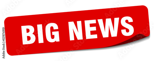 big news sticker. big news label