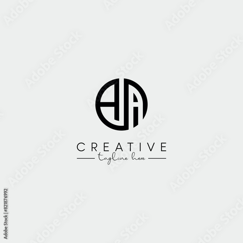 Abstract Minimal Letter A AA Initial Based Stylish Monogram Logo Design Vector.