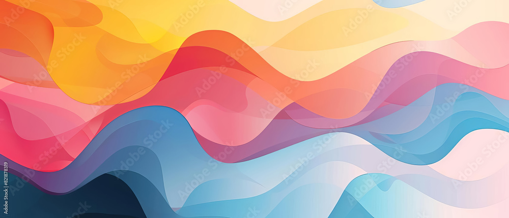 Abstract representation of retention curve and wave Abstract representation of retention curve and wave