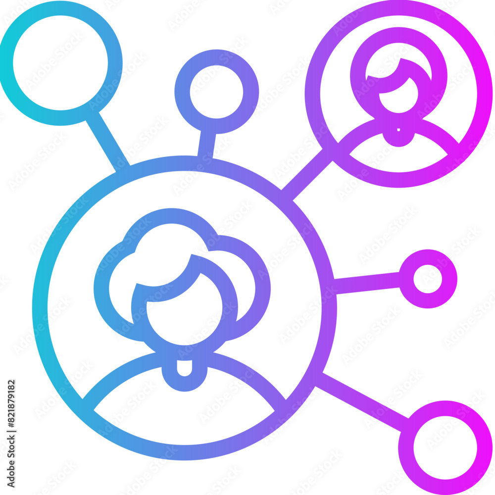 Networking Gradient Icon Design Vector Networking Gradient Icon Design Vector