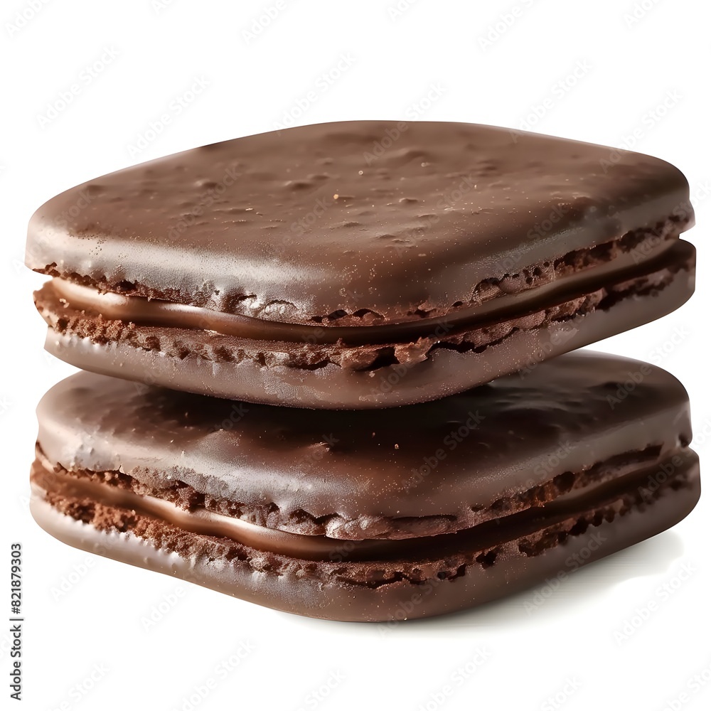 Chocolate sandwich cookie on white background Chocolate sandwich cookie on white background