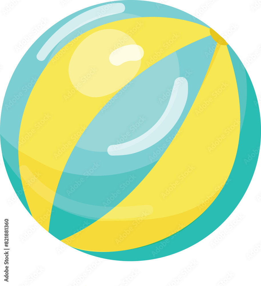 Brightly colored beach ball graphic in yellow and blue, perfect for summer themes Brightly colored beach ball graphic in yellow and blue, perfect for summer themes
