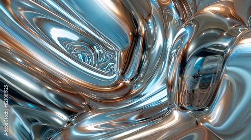 Shiny and polished surface, like a mirrored reflection of the world around it.