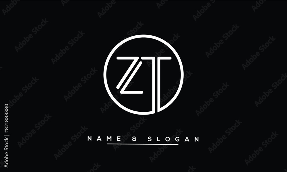 ZT, TZ, Z, T Abstract Letters Logo Monogram ZT, TZ, Z, T Abstract Letters Logo Monogram