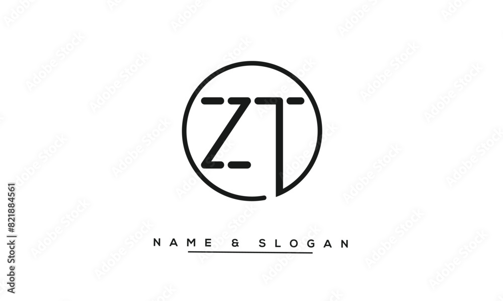 ZT, TZ, Z, T Abstract Letters Logo Monogram ZT, TZ, Z, T Abstract Letters Logo Monogram