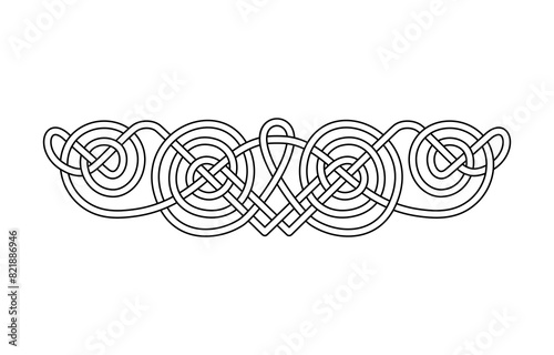 Tribal style symmetric geometric symbol. Nordic symbol isolated vector.  Celtic knot vector illustration. 