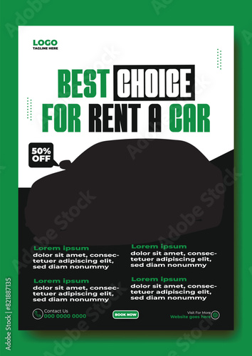 Car rent flyer design
