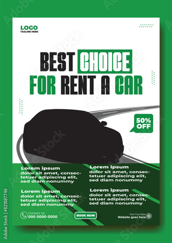 Car rent flyer design