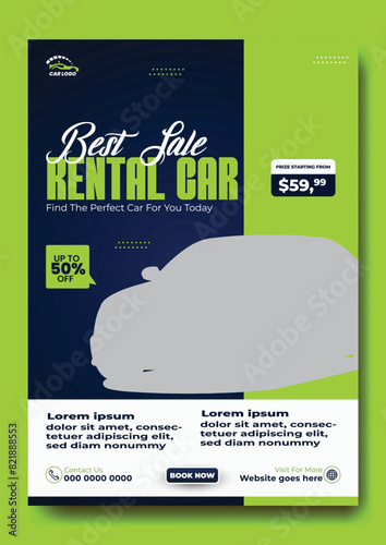 Car rent flyer design