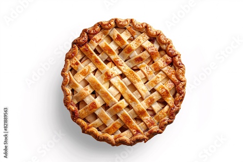 a pie with a lattice crust