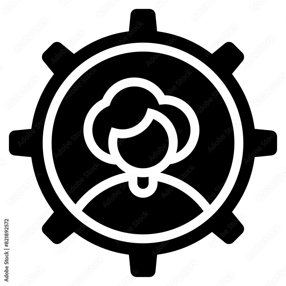 Management Solid Icon Design Vector Management Solid Icon Design Vector
