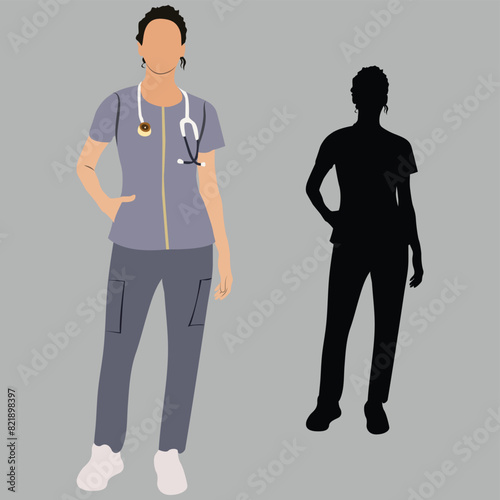person in suit doctor, girl, vector, hijab, woman,  female,  